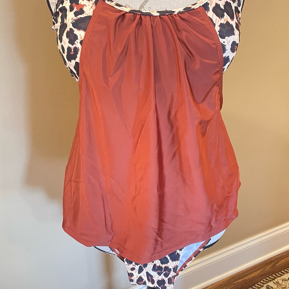 🐆 Leopard Print 2pc Tankini swimsuit